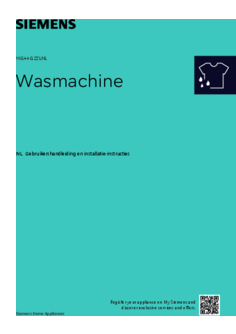 Instructie SIEMENS wasmachine WG44G2ZLNL