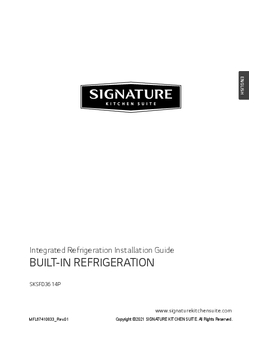 Instructie SKS side by side koelkast inbouw SKSFD3614P