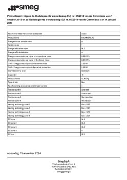 Instructie SMEG fornuis C6GMMBNLK2