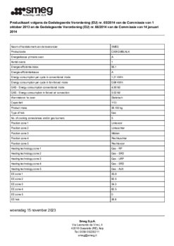 Instructie SMEG fornuis zwart CX91GMBLNLK