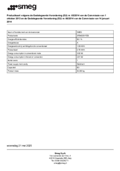 Instructie SMEG oven inbouw SF6400S1PZB
