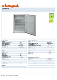 Instructie STENGEL minikeuken MINSTEMK100LITIMER