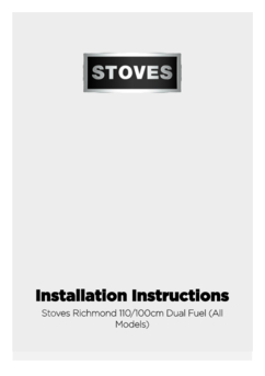 Instructie STOVES fornuis RICHMOND 100 DF CREME