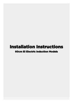 Instructie STOVES fornuis inductie RICHMOND DX 60 EI RTY ANT