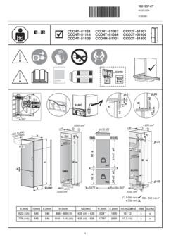 Instructie V ZUG koelkast inbouw COMBICOOLER V4000 178KNI