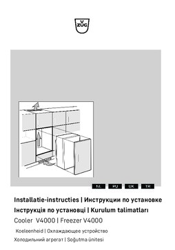 Instructie V ZUG koelkast inbouw COOLER V4000 178K