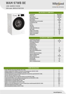 Instructie WHIRLPOOL lade inbouw WWD1ABF