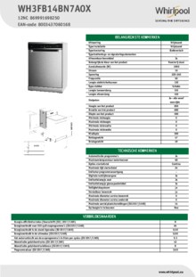 Instructie WHIRLPOOL vaatwasser WH3FB14BN7A0X