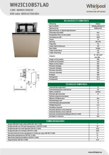 Instructie WHIRLPOOL vaatwasser inbouw WH2IC10BS7LA0