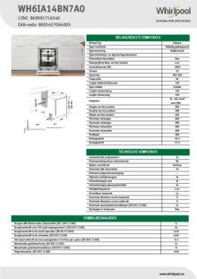 Instructie WHIRLPOOL vaatwasser inbouw WH6IA14BN7A0