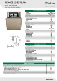 Instructie WHIRLPOOL vaatwasser inbouw WH6IB10BS7LA0