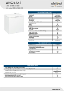 Instructie WHIRLPOOL vrieskist WHS2122 2