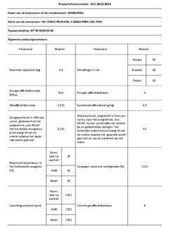 Instructie WHIRLPOOL wasmachine W7 89 SILENCE BE