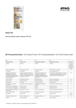 Instructie ATAG koelkast inbouw KD22178A