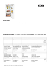 Instructie ATAG koelkast inbouw KD80122AFN
