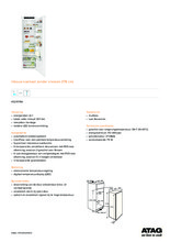 Instructie ATAG koelkast inbouw KS25178A