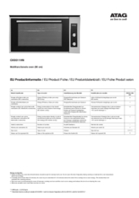 Instructie ATAG oven inbouw rvs OX9511HN