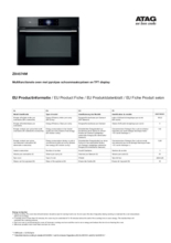 Instructie ATAG oven zwart inbouw ZX4574MN