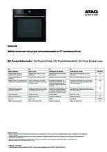 Instructie ATAG oven zwart inbouw ZX6674M