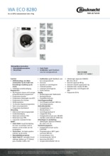 Instructie BAUKNECHT wasmachine WA ECO 8280