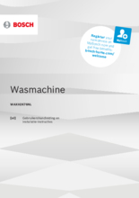 Instructie BOSCH wasmachine WAXH2K76NL