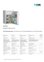 Instructie ETNA koelkast KVV555WIT