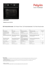 Instructie PELGRIM oven inbouw mat zwart OVM436MAT