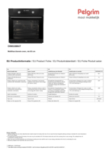 Instructie PELGRIM oven inbouw mat zwart OVM536MAT