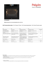 Instructie PELGRIM oven inbouw matzwart OVP836MAT