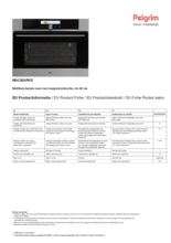 Instructie PELGRIM oven rvs inbouw MAC824RVS