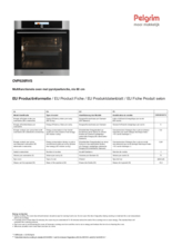 Instructie PELGRIM oven rvs inbouw OVP826RVS