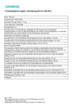 Instructie SIEMENS droger warmtepomp WT43RV00NL