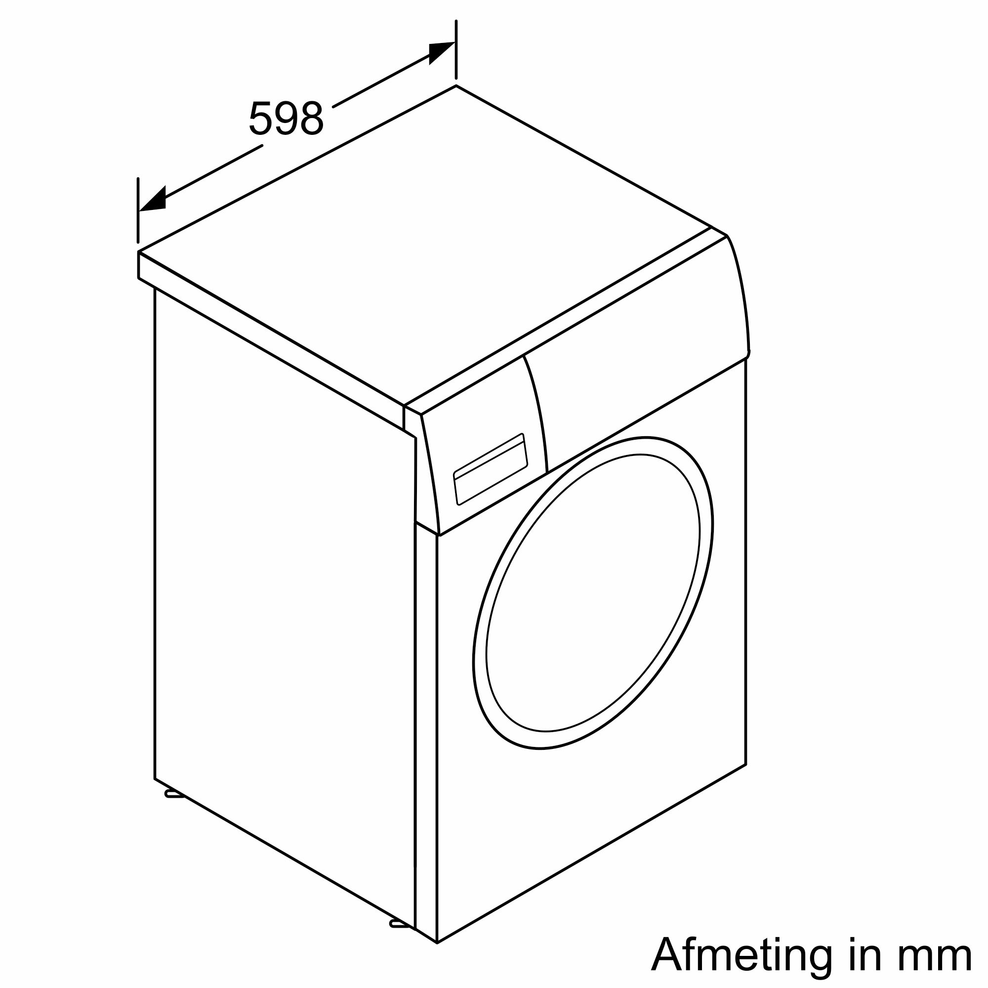 Afmetingen SIEMENS wasmachine WM14N297NL