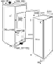 Maattekening ATAG koelkast inbouw KS24178A