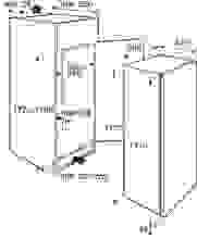 Maattekening ATAG koelkast inbouw KS24178B