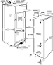 Maattekening ATAG koelkast inbouw KS35178B