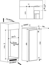Maattekening BAUKNECHT koelkast inbouw KVIF 3184 A++