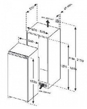 Maattekening BORETTI koelkast inbouw BR123