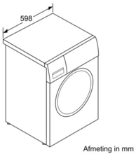 Maattekening BOSCH wasmachine WAN28062NL