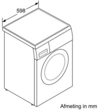 Maattekening BOSCH wasmachine WAQ28496NL