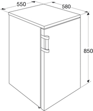 Maattekening ETNA koelkast tafelmodel KVV155WIT