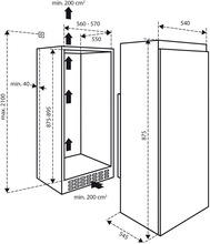 Maattekening INVENTUM koelkast inbouw K0880V