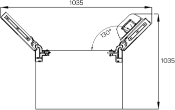 Maattekening INVENTUM side-by-side koelkast zwart SKV0178B