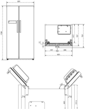 Maattekening INVENTUM side-by-side koelkast SKV1780R
