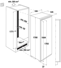 Maattekening KUPPERSBUSCH koelkast inbouw FK8800.1I
