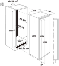 Maattekening KUPPERSBUSCH koelkast inbouw FKF8800.1I