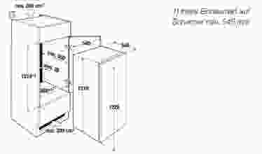 Maattekening KUPPERSBUSCH koelkast inbouw IKE2360-2