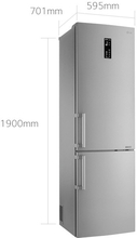 Maattekening LG koelkast rvs-look GBB59PZKVB
