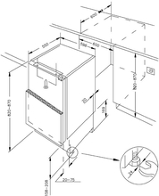 Maattekening M-SYSTEM koelkast onderbouw MKV84