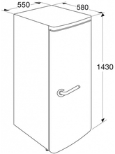 Maattekening PELGRIM koelkast bruin PKV154BRU